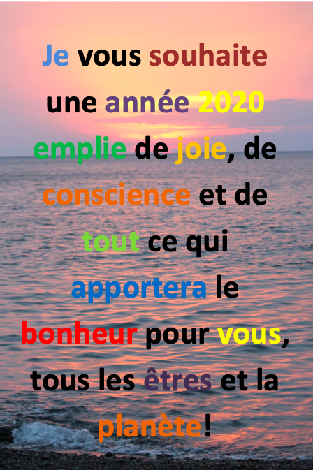 Et si en 2020 vous aussi vous choisissiez la joie, l'aisance, la conscience et vous ?