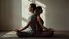 méditation couple dos à dos
