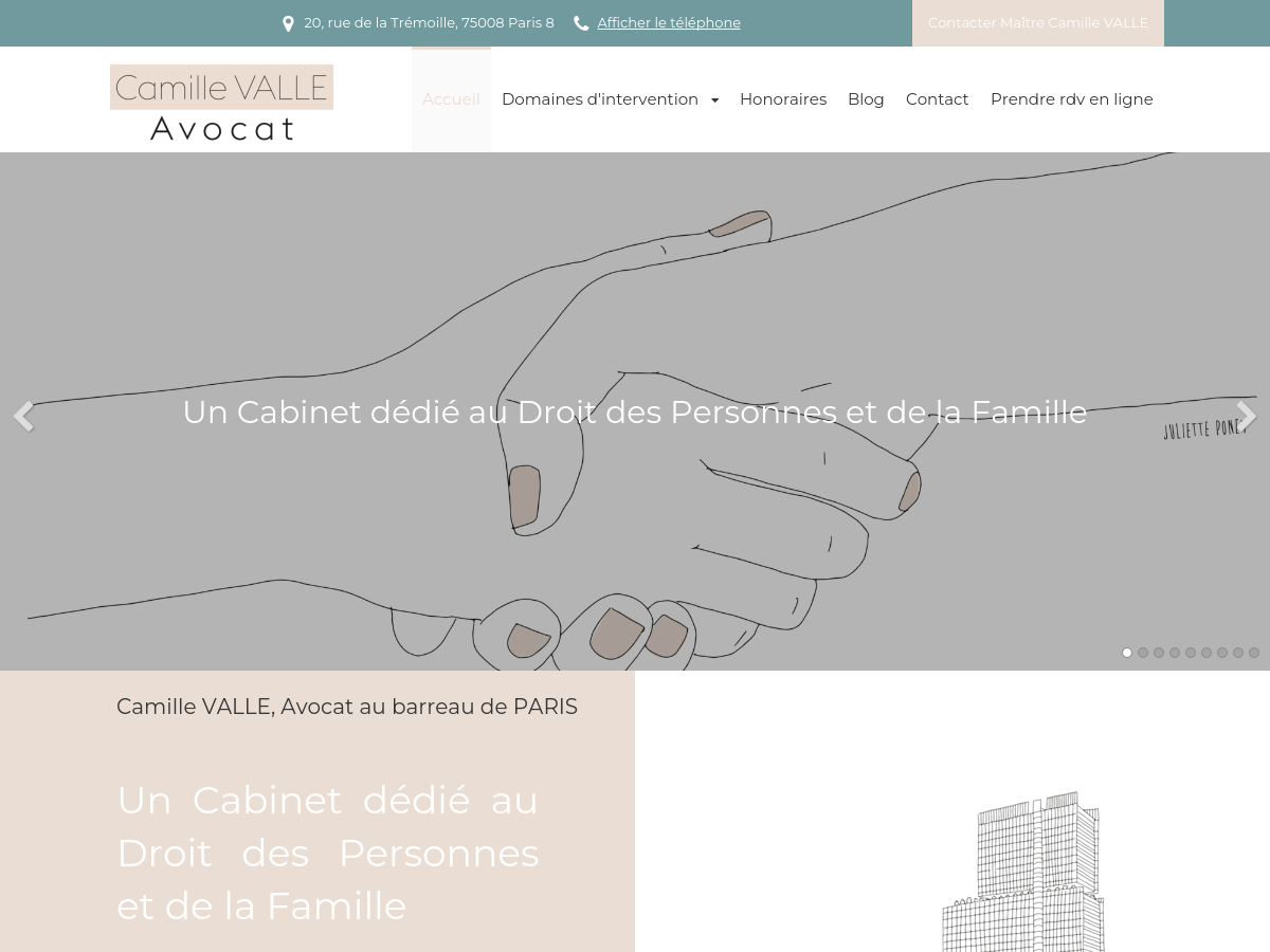 Exemple de site internet de Avocat à Paris 8