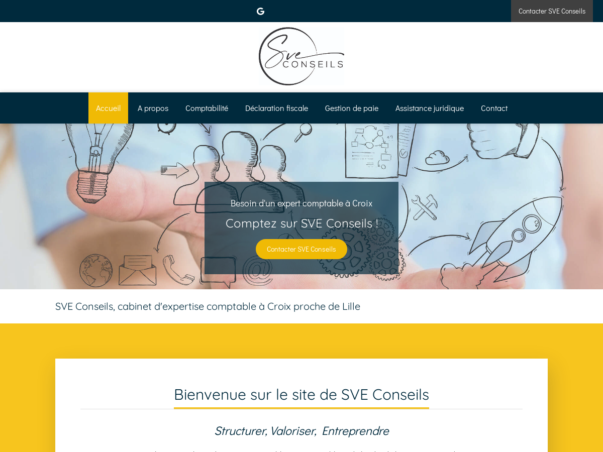 Exemple de site internet de Service de comptabilité à Croix