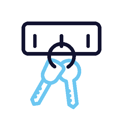 Wired outline 1643 key holder