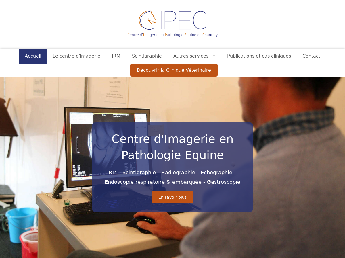 Exemple de site internet de Médecine vétérinaire à Chantilly