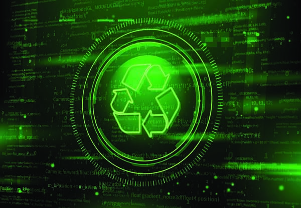 sigle du recyclage vert