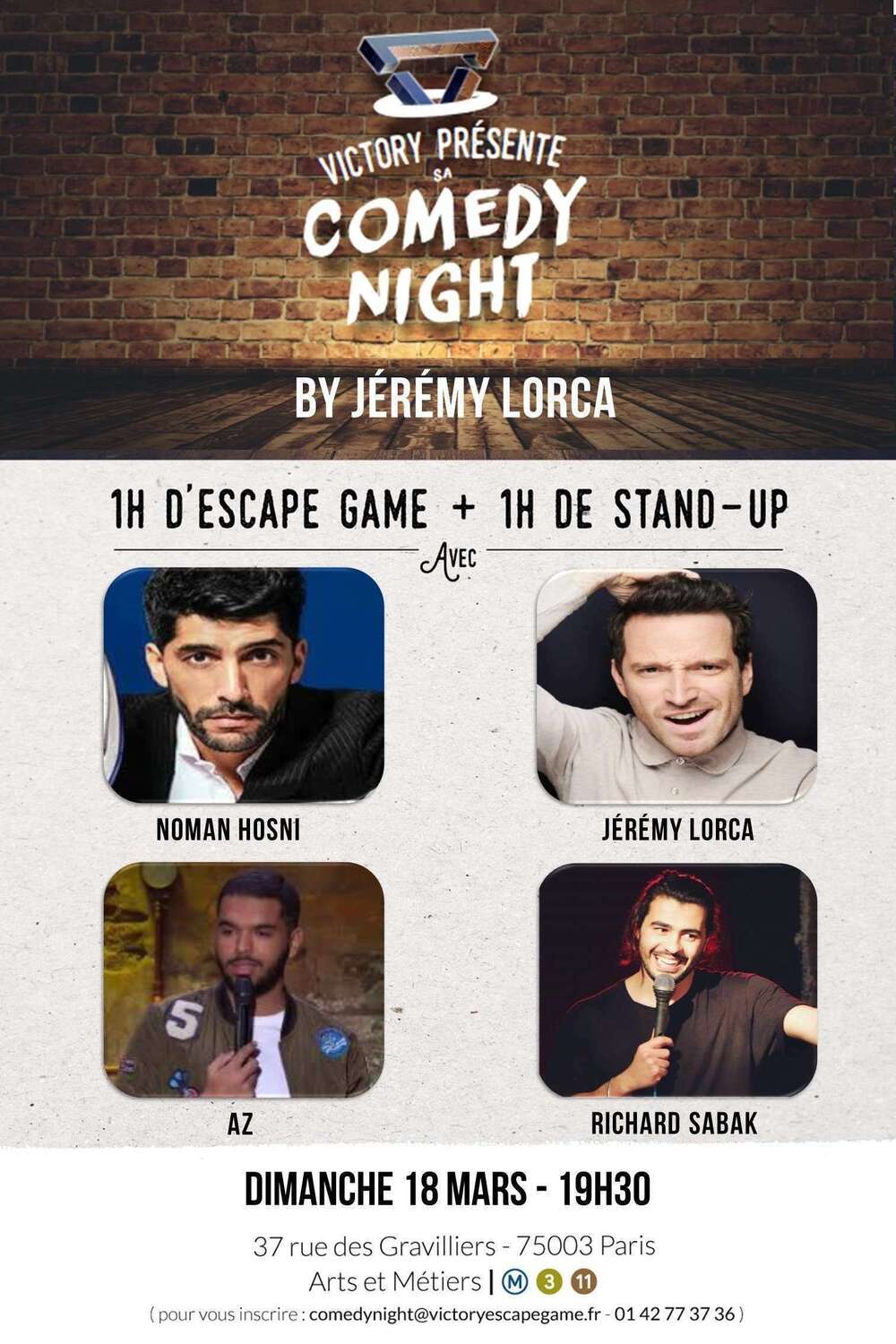 Comedy night à Paris Escape Game