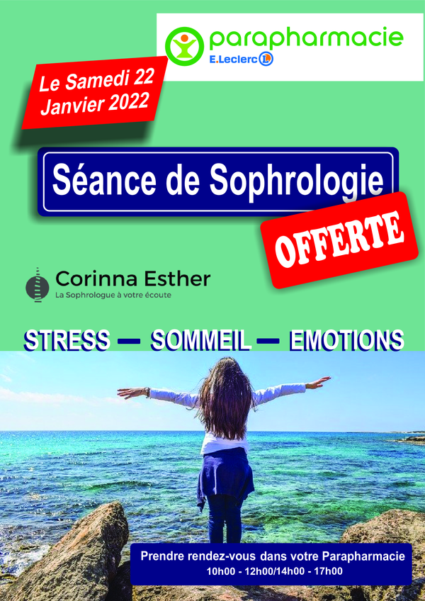 Séances individuelles de découverte à votre Parapharmacie du Leclerc à Sablé-sur-Sarthe Janvier 2022
