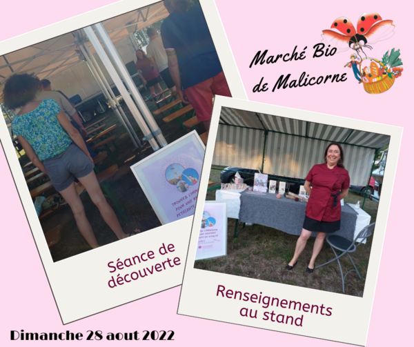 Séance découverte dynamisante et renseignements personnels sur le stand