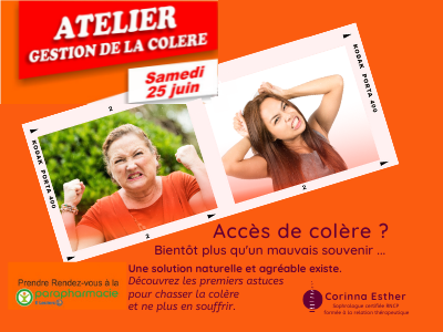 Atelier de Gestion de La Colère à la Parapharmacie de Leclerc de Sablé-sur-Sarthe
