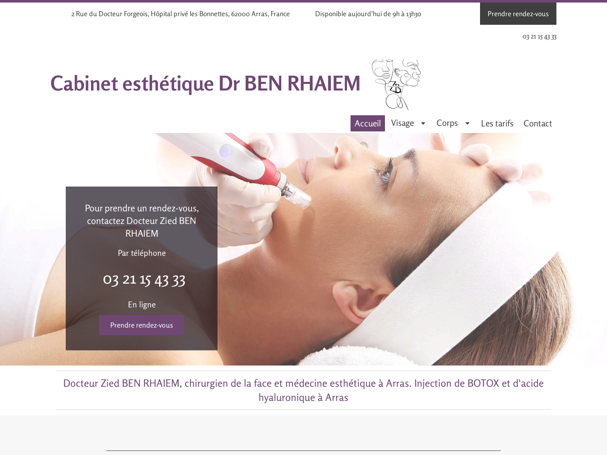 Exemple de site internet de Médecine générale à Arras
