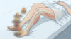 Anatomie de jambe illustrant symptômes du syndrome jambes sans repos