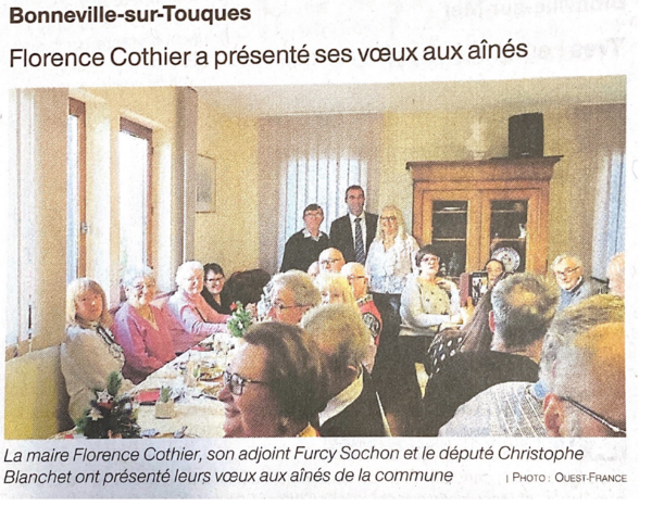 Bonneville-sur-Touques : Florence Cothier a présenté ses voeux aux aînés 