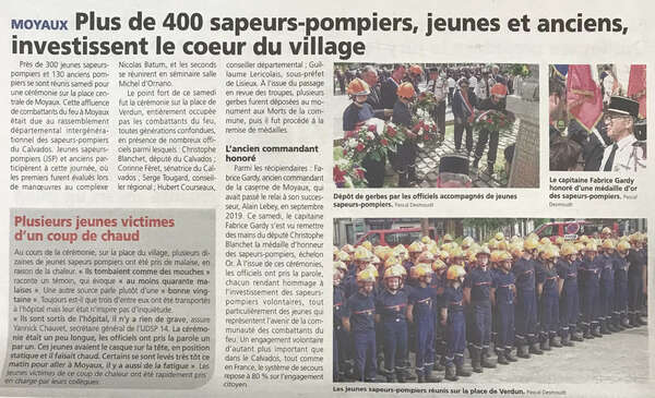 Plus de 400 sapeurs-pompiers, jeunes et anciens, investissent le cœur du village