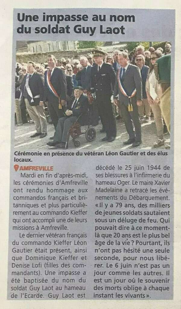 Une impasse au nom du soldat Guy Laot