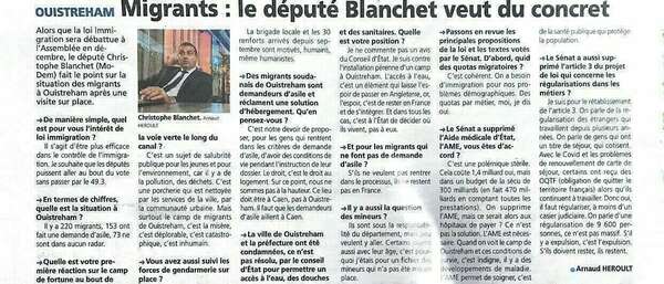 Migrants : le Député Christophe Blanchet veut du concret
