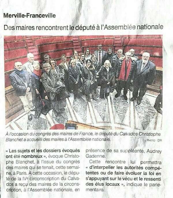Des maires rencontrent le Député à l'Assemblée nationale