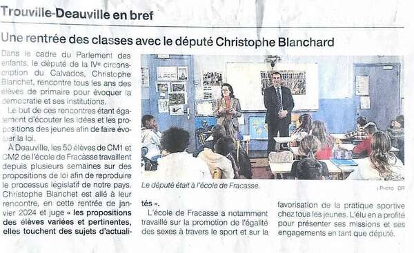 Une rentrée des classes avec le Député Christophe Blanchet