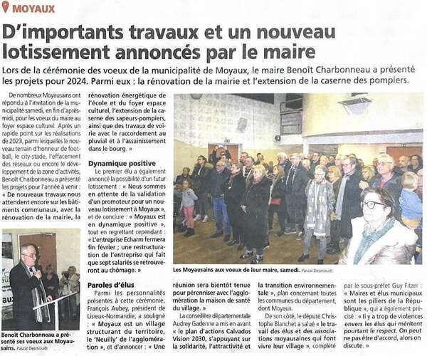 D'importants travaux et un nouveau lotissement annoncés par le Maire