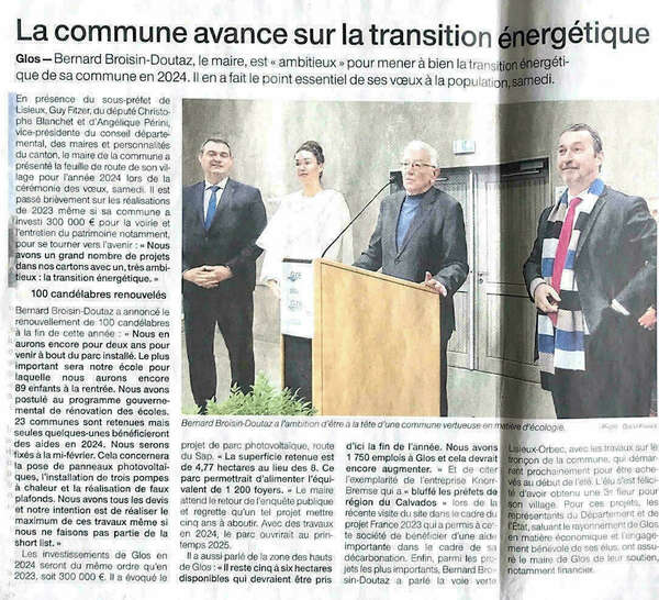 La commune avance sur la transition énergétique