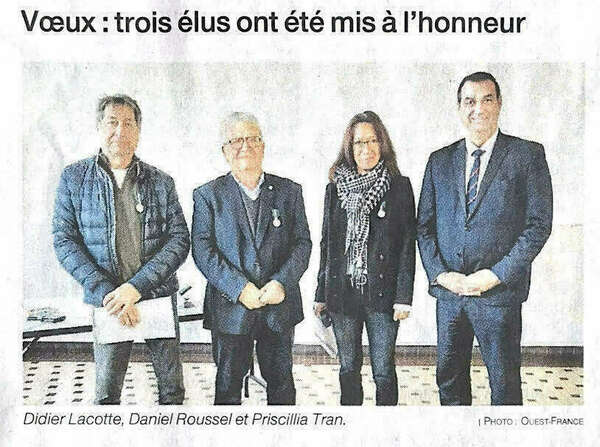 Voeux : trois élus ont été mis à l'honneur