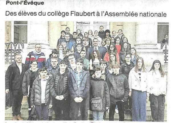 Des élèves du collège Flaubert à l'Assemblée nationale