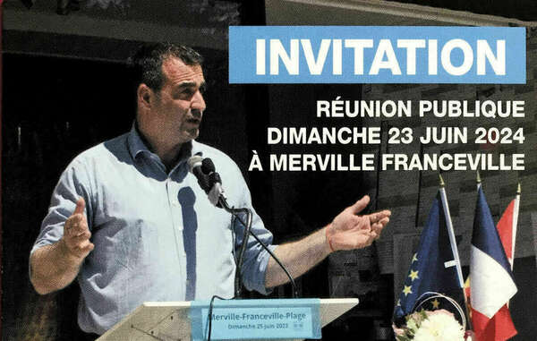 Réunion publique dimanche 23 juin 2024 à Merville-Franceville-Plage