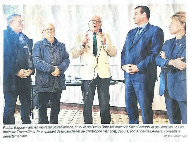 Robert Bidgrain, ancien maire, mis à l'honneur
