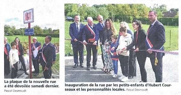 Une rue Hubert Courseaux en hommage à l'ancien maire du village