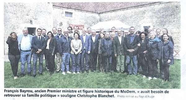 Les parlementaires du MoDem avec François Bayrou à Varaville et Cabourg