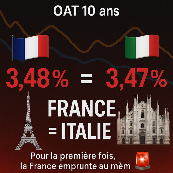 France – Italie : quand la dette française devient aussi risquée que la dette italienne