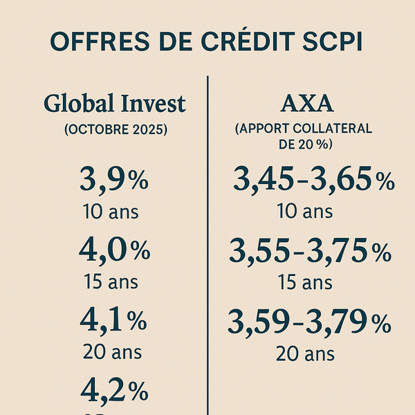  SCPI à crédit : les taux remontent, mais les opportunités restent réelles (octobre 2025)