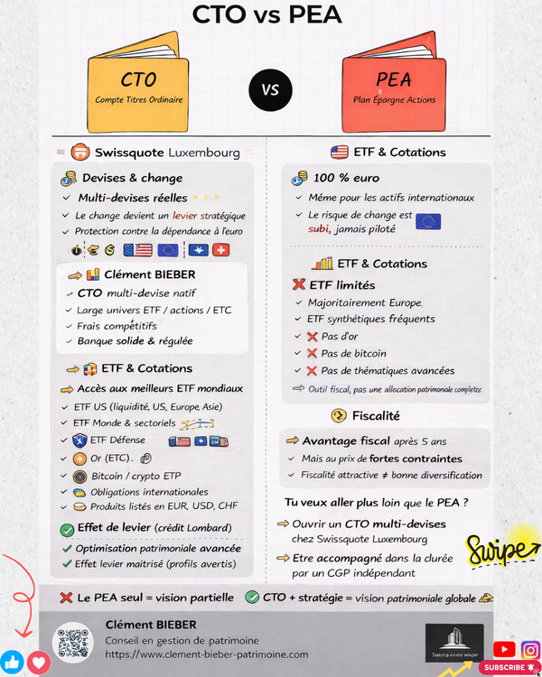 PEA ou CTO : quelle enveloppe choisir pour une vraie stratégie patrimoniale ?