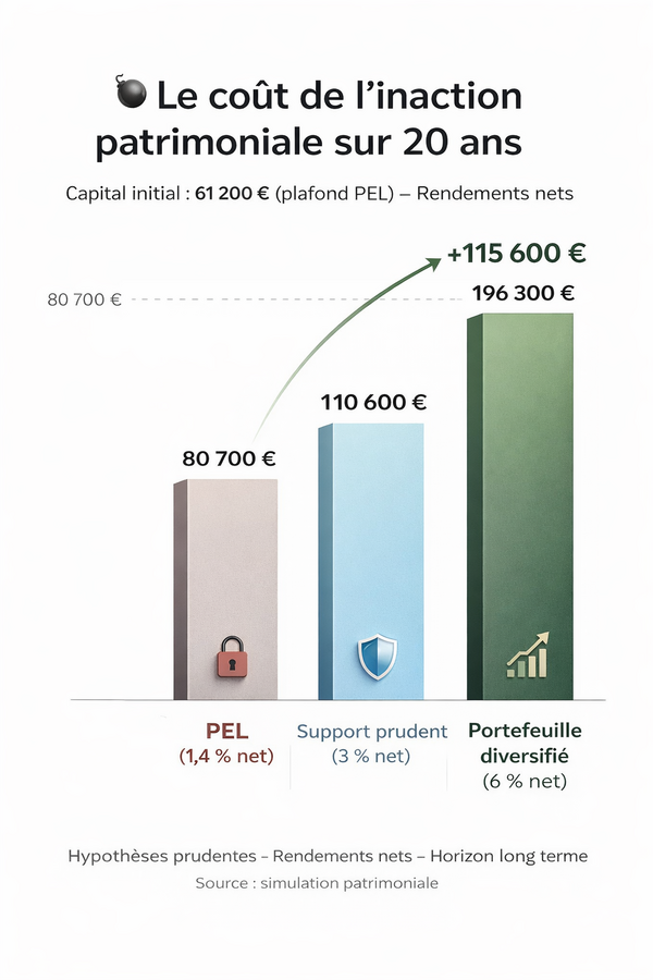 PEL rendement, PEL fiscalité, PEL intéressant ou pas, PEL vs fonds euro, PEL vs ETF, compte à terme rendement net, taux brut vs net.