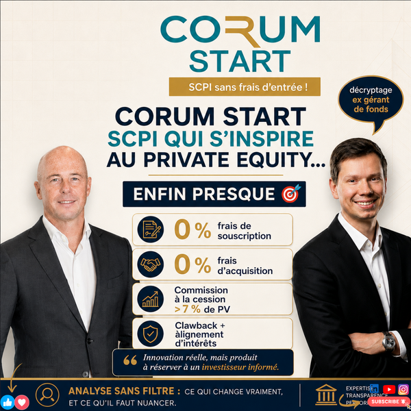 Corum Start : la nouvelle SCPI sans frais analysée par un CGP indépendant
