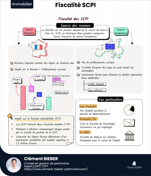 Fiscalité des SCPI : pourquoi une SCPI française et une SCPI européenne au même rendement ne rapportent pas pareil