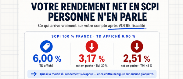 Rendement net SCPI : ce qui reste vraiment après impôt