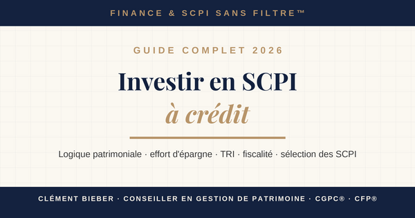 Investir en SCPI à crédit en 2026 : le guide complet (effort d'épargne, TRI, fiscalité)