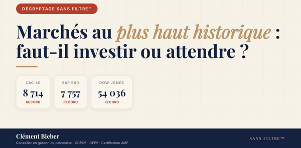 Marchés au plus haut historique : investir ou attendre ? (2026)