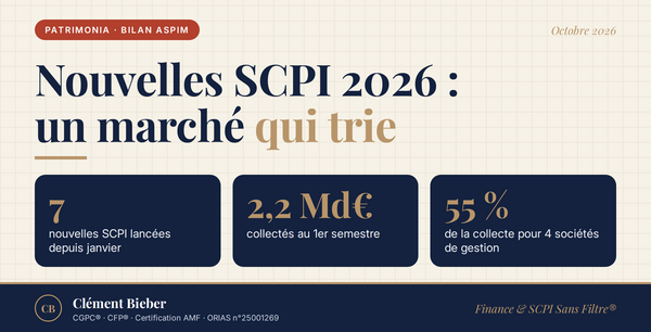 Nouvelles SCPI 2026 : bilan Patrimonia et collecte ASPIM