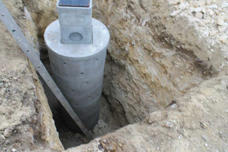 Création d'un puisard 