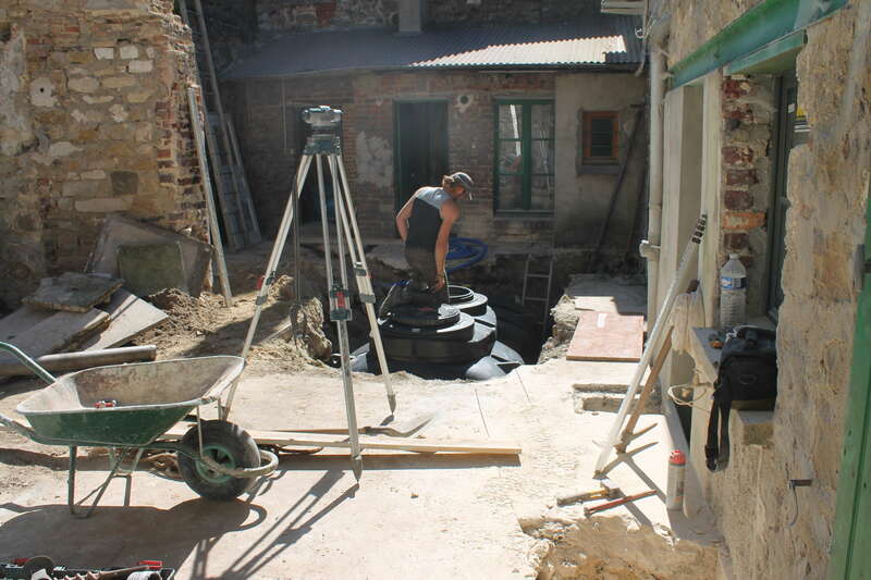 Pose d'une micro station 6 EH  avec accès difficile