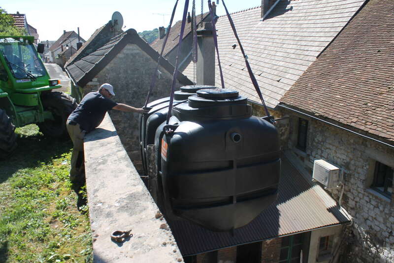 Pose d'une micro station 6 EH  avec accès difficile