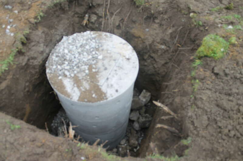 Création d'un puits perdu