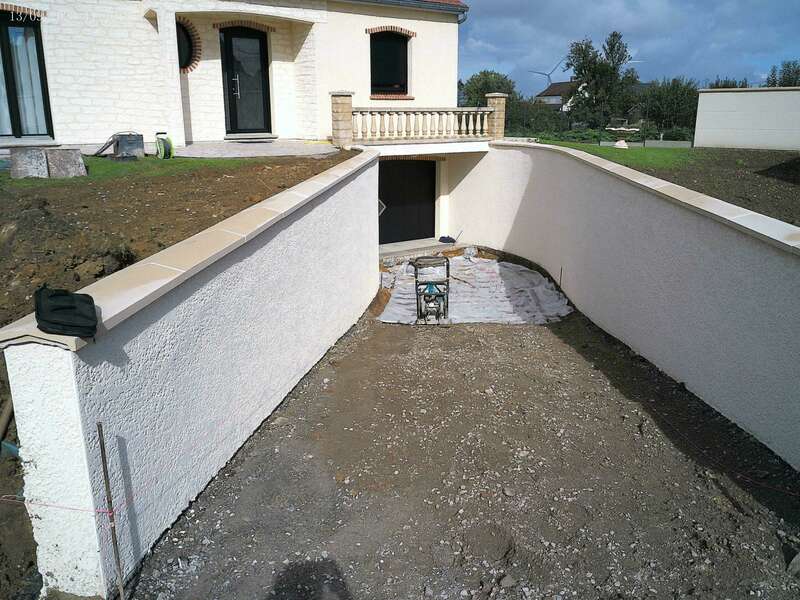 Aménagement descente de sous-sol en pavés grès !