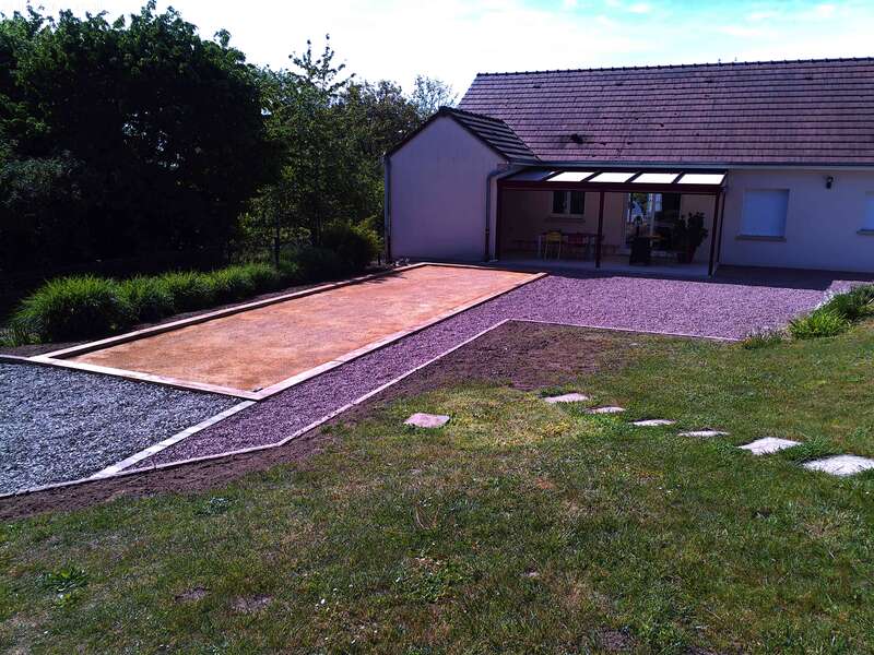 Après : Création d'un terrain de pétanque pour notre client !
