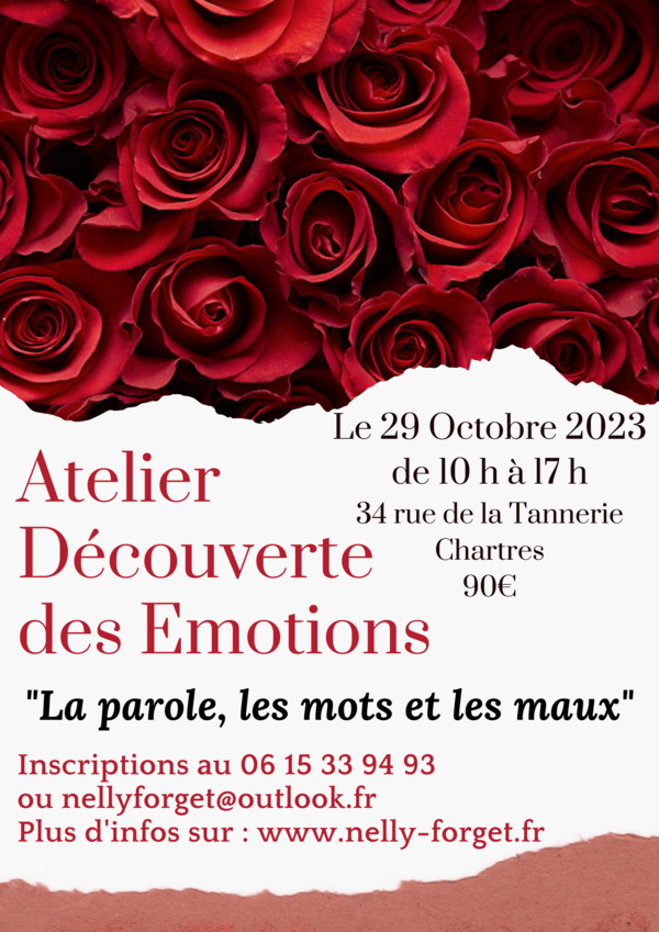 Atelier Découverte des Emotions "La parole, les mots et les maux" le dimanche 29/10/23