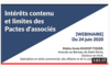 Atelier juridique du MEDEF (24/06/2020) : Intérêts, contenu et limites des Pactes d'associés