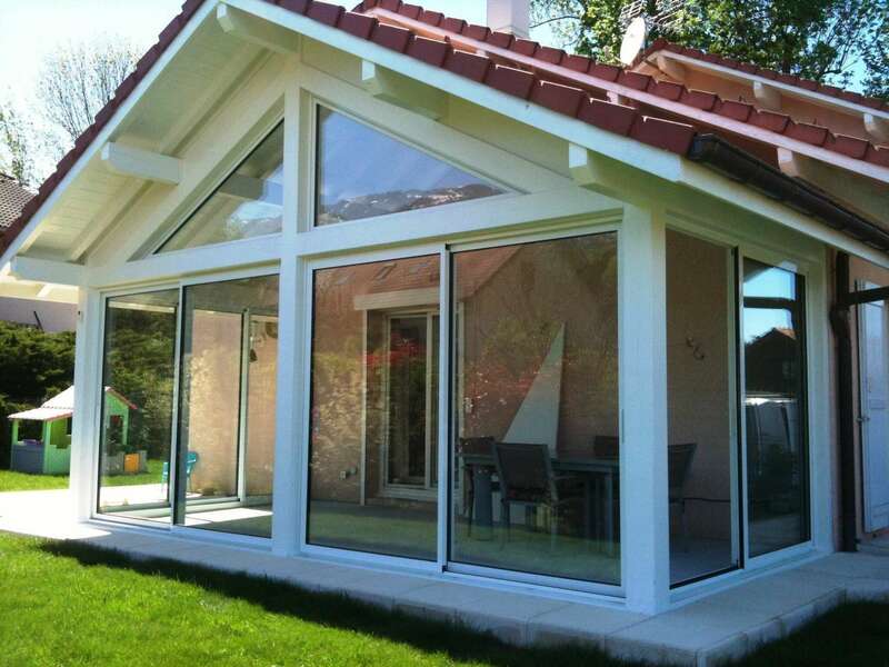 APRÈS : Fermeture de terrasse en aluminium Blanc 