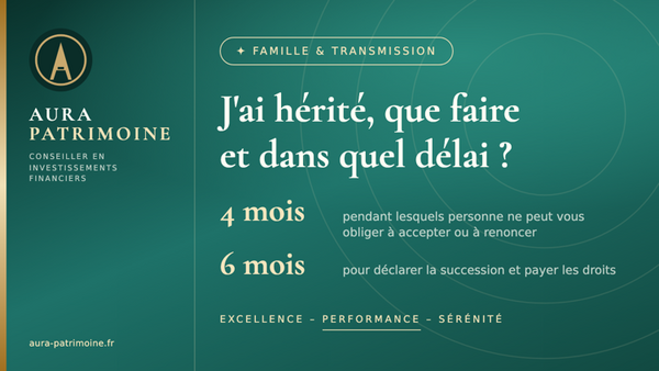 J'ai hérité, que faire et dans quel délai ?