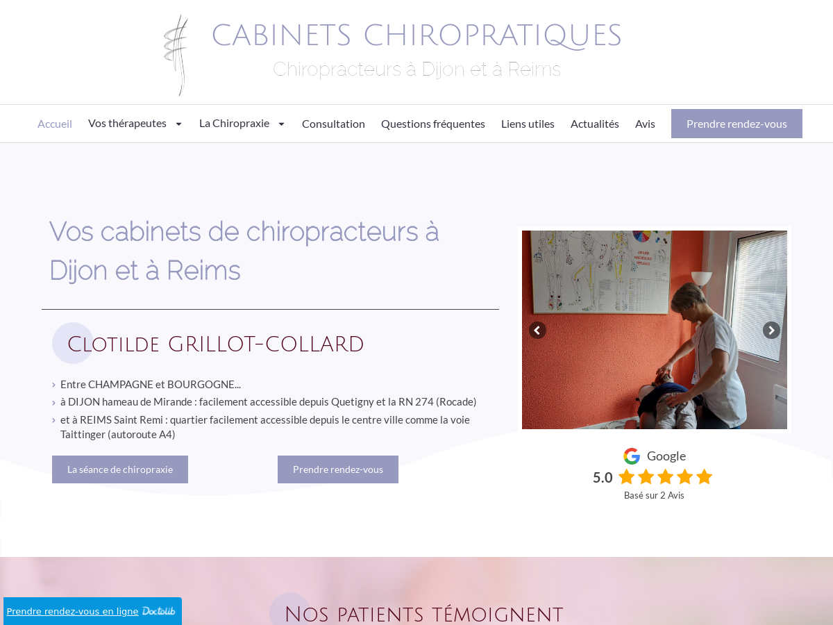 Exemple de site internet de Santé et Bien-être à Dijon