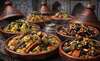 assiette gourmande avec des plats variés