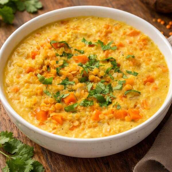  Lentilles curry (Dhal crémeux)